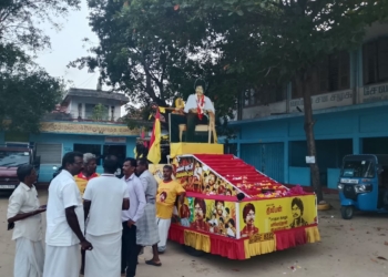 வல்வெட்டித்துறைச் சந்தியில் தியாக தீபம் திலீபன் ஊர்தி அஞ்சலி நிகழ்வு